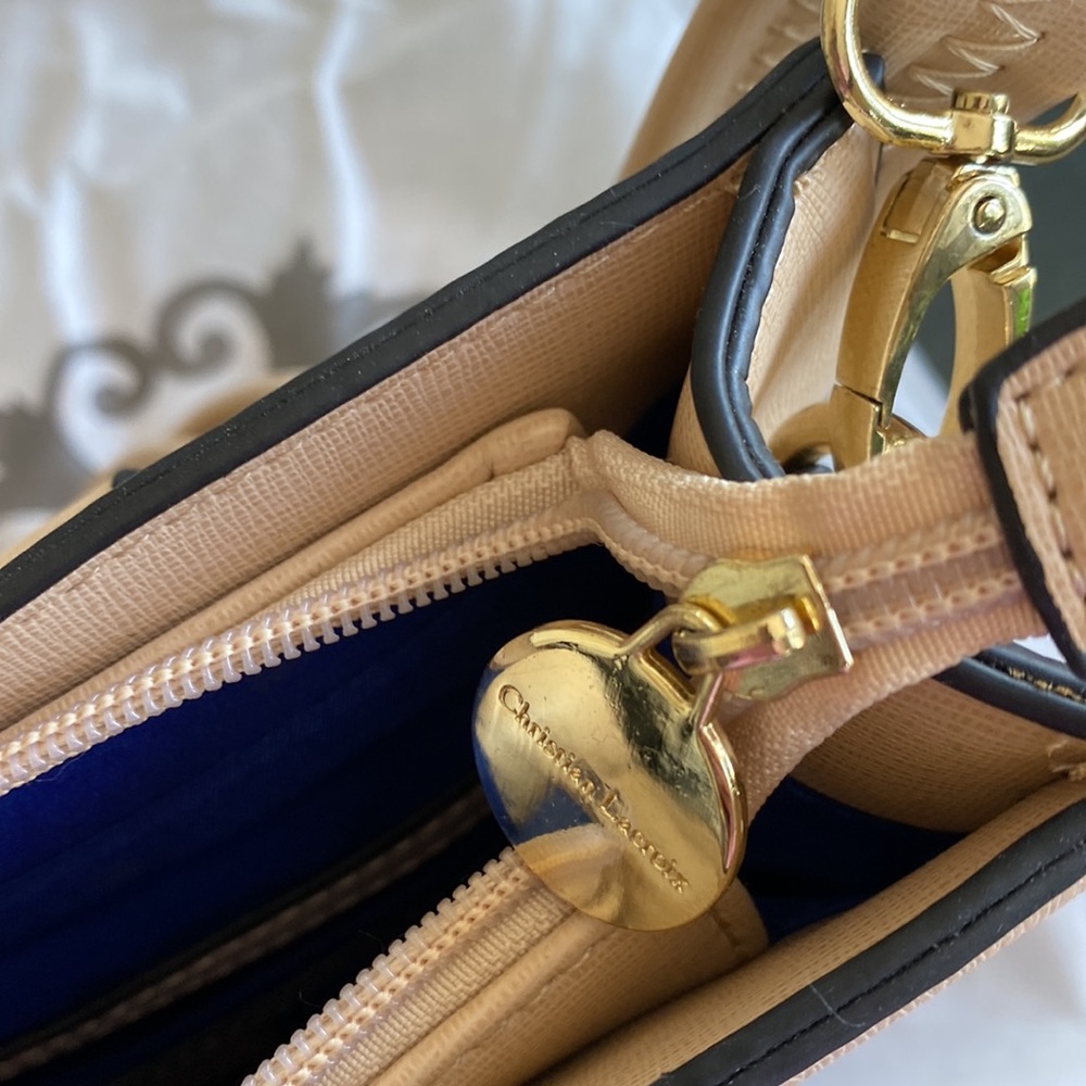 Christian LaCroix tan leather bag tan, vintage - ish never used. - Picture 6 of 8